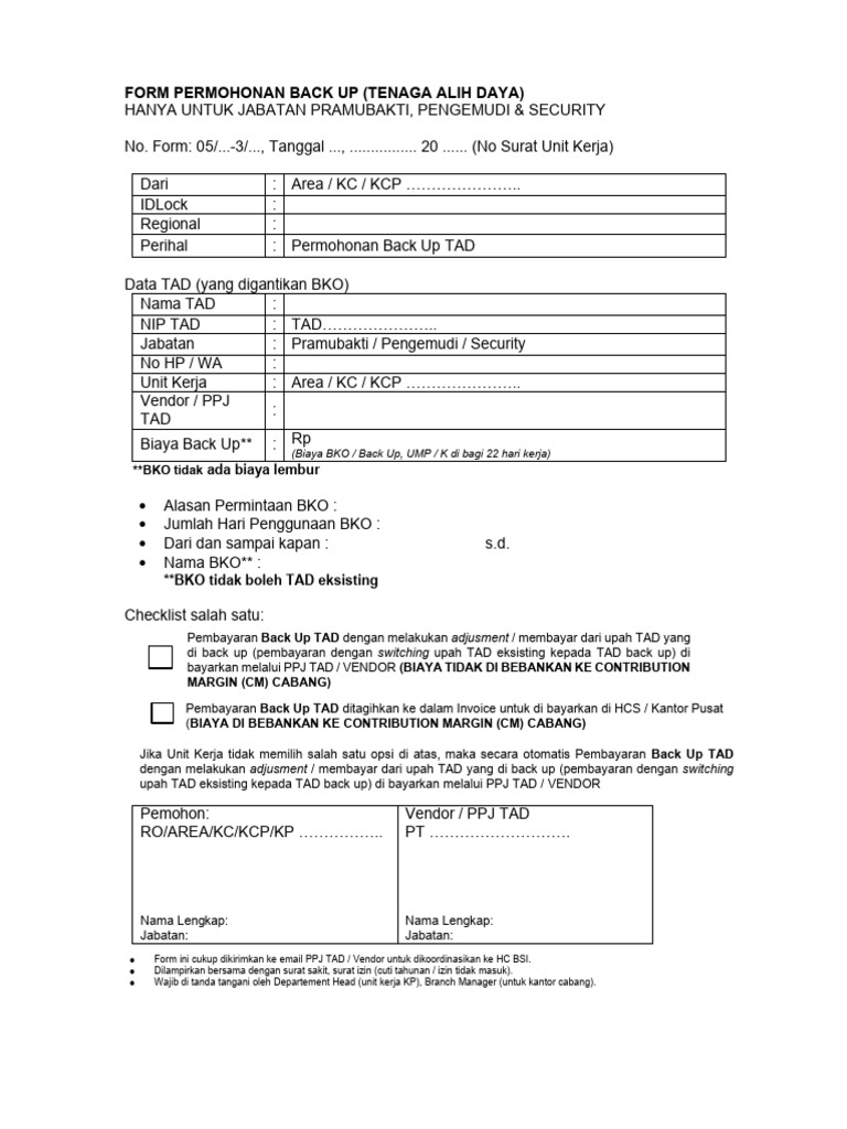 1.4. Form Hcs (Tad Back Up) 2025[1] | PDF