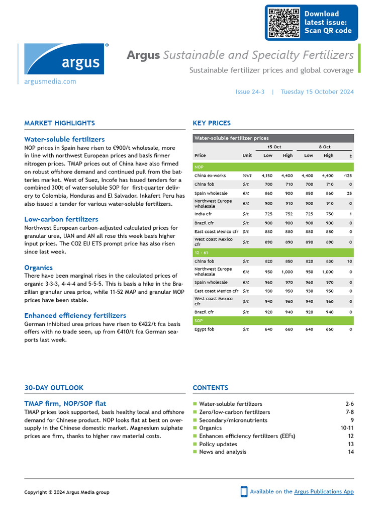 Argus-Sustainable-and-Specialty-Fertilizers-report (1) | PDF ...