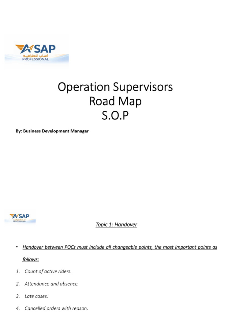 Supervisors Road Map - SOP | PDF | Computing | Information Technology
