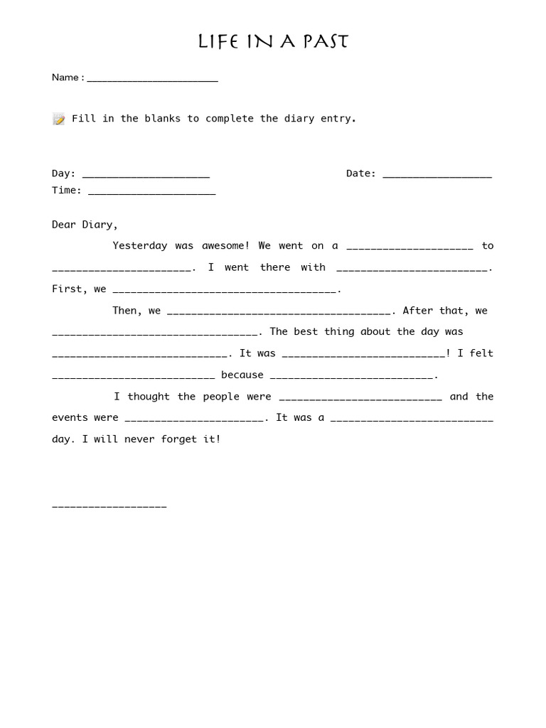 Diary Entry | PDF