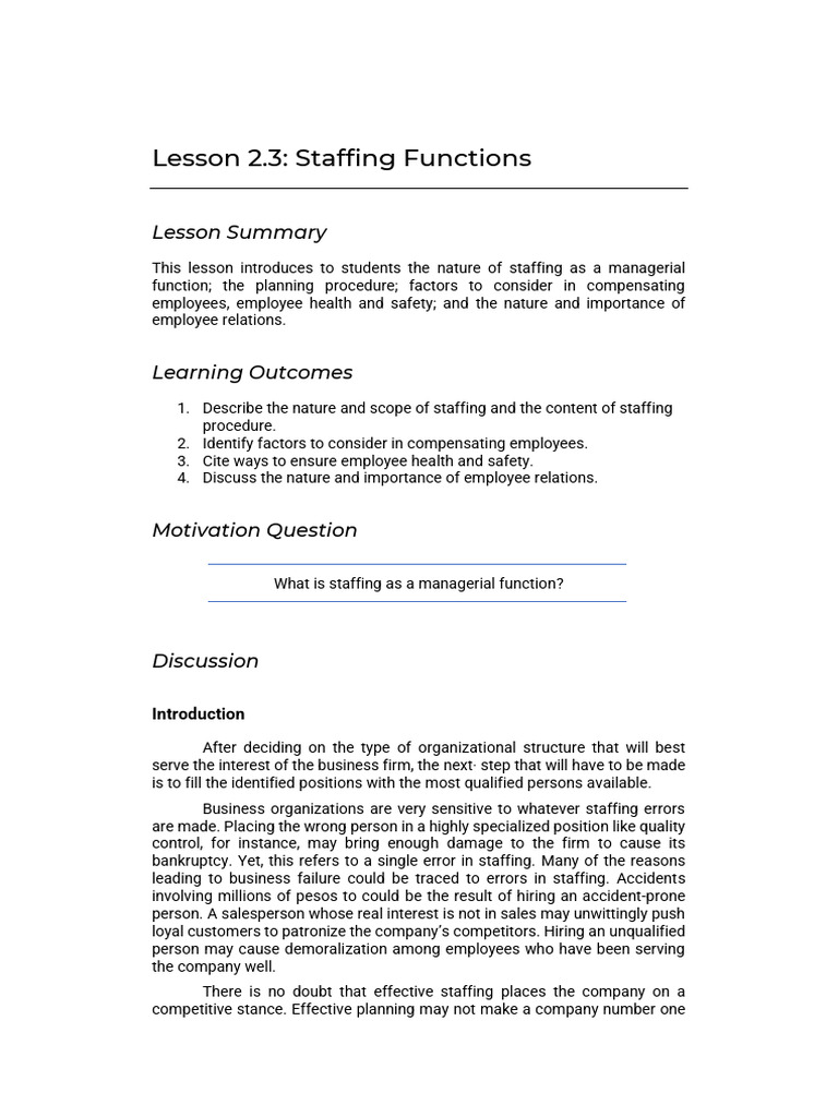 Lesson-2.3-Engineering-Management | PDF | Recruitment | Employment