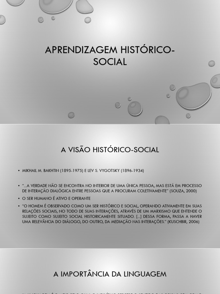 Aula 3. Aprendizagem historico-social | PDF | Aprendizado | Sociologia