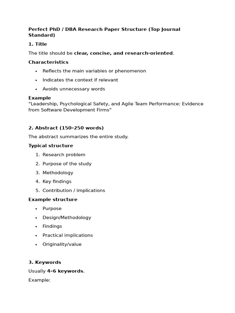 Research Paper Writing Structure | PDF | Statistics | Structural ...