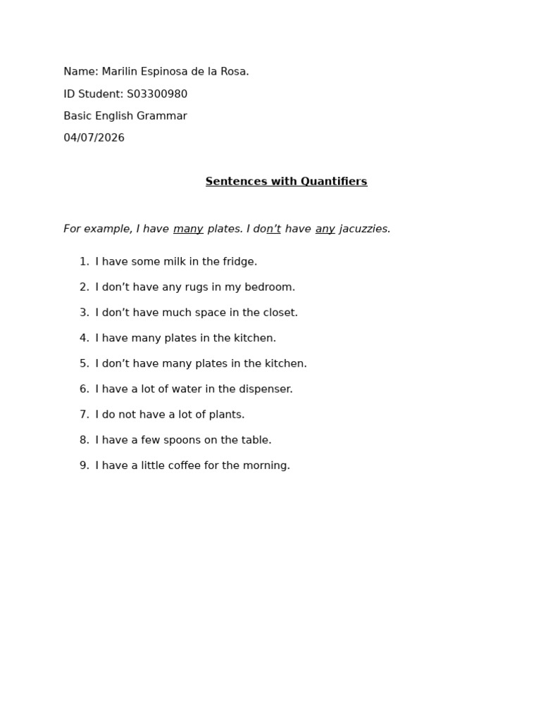 Quantifiers 07 April | PDF