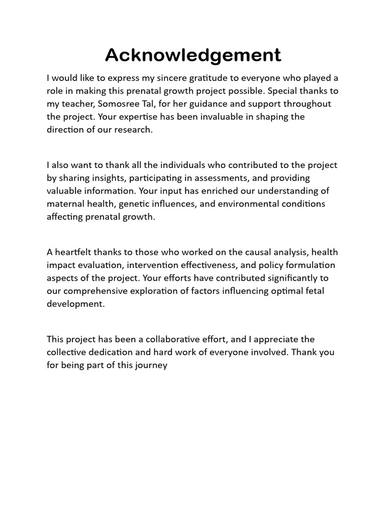 Acknowledgement | PDF