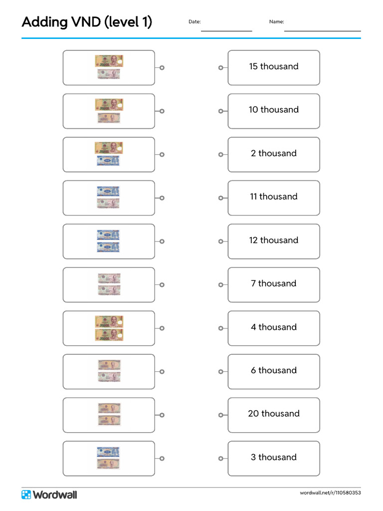 Adding Vnd Level 1 Match Up Line Drawing (1) | PDF