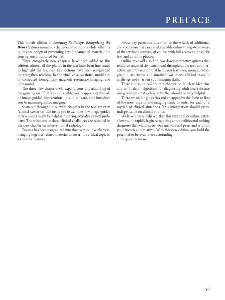 5 Learning Radiology Recognizing the Basics 4th Edition | PDF ...
