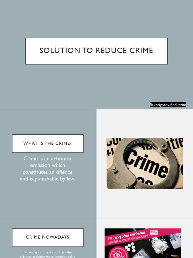 Solution to Reduse Crime | PDF