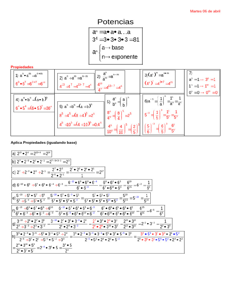 4) Potencias | PDF