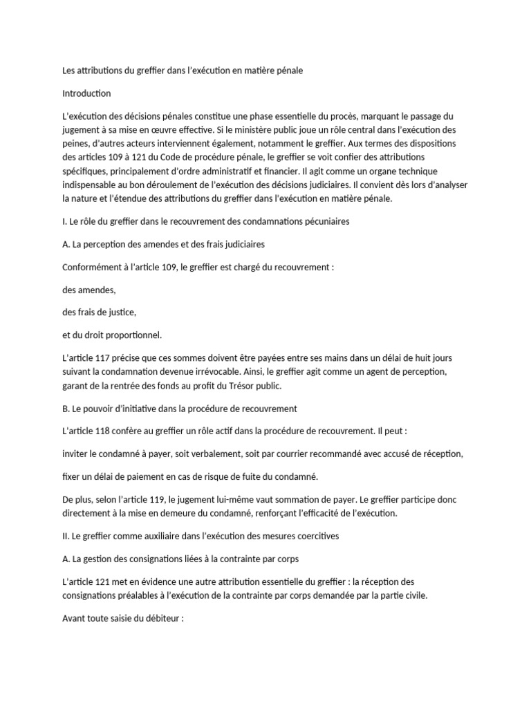 Les attribution-WPS Office | PDF | Greffier | Loi publique