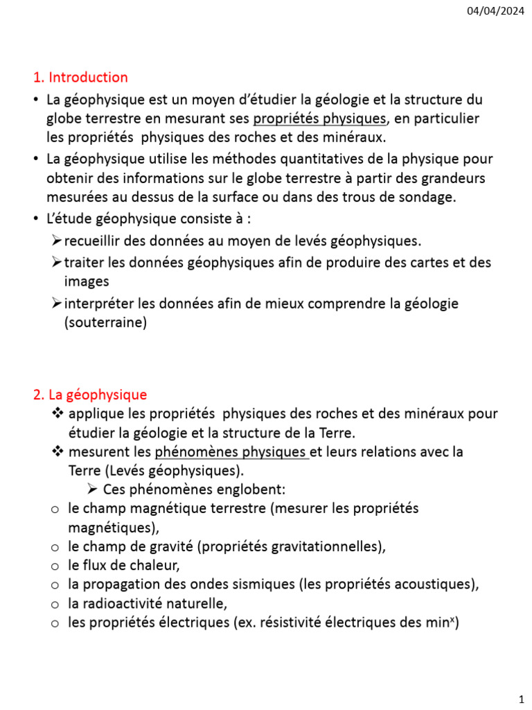 L2 Notion Géophys | PDF | Terre | Tremblements de terre