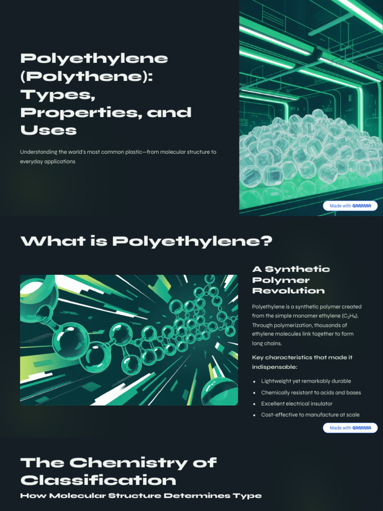 Polyethylene Polythene Types Properties and Uses | PDF | Polyethylene ...