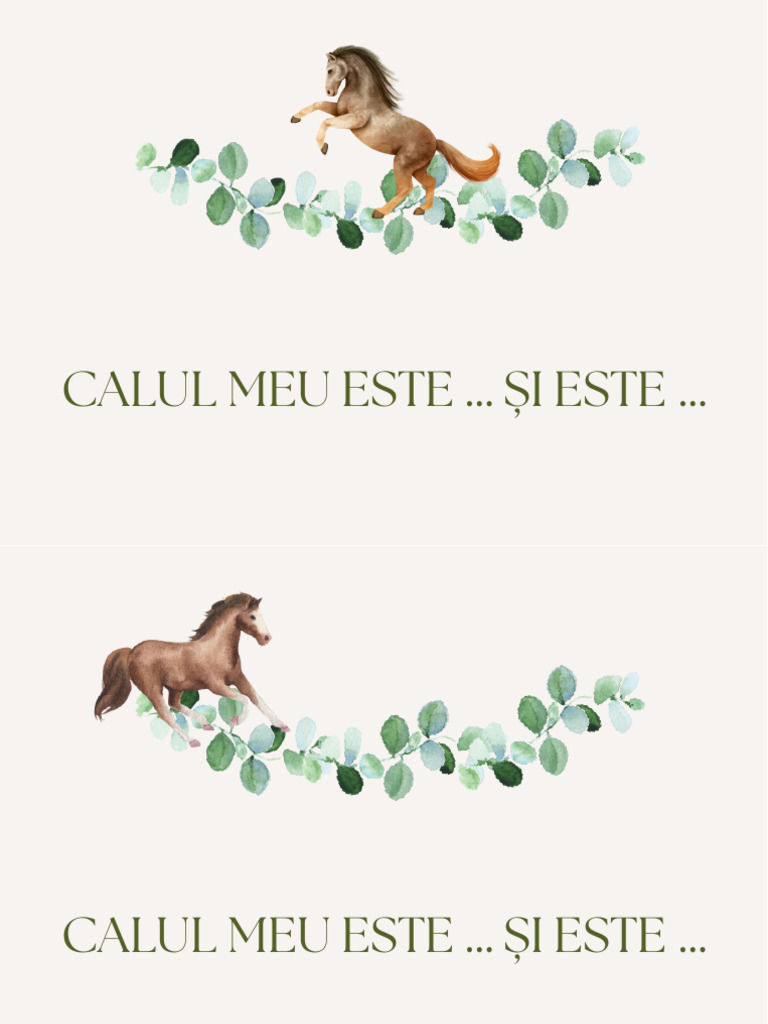 Horse and Greenery Birthday Party Invitation | PDF