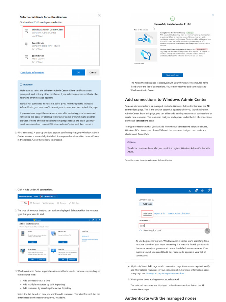 Windows Server Manage Windows Admin Center 23 | PDF | Computer Cluster ...