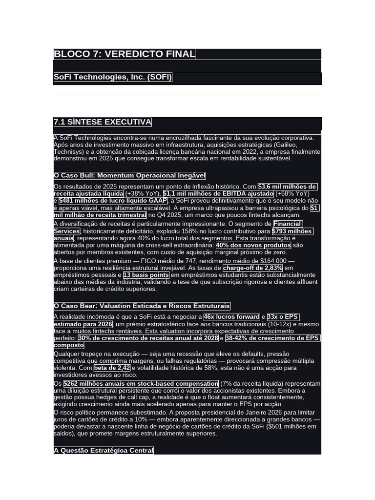 SoFi Tech | PDF | Tecnologia financeira | Finanças e Administração de ...