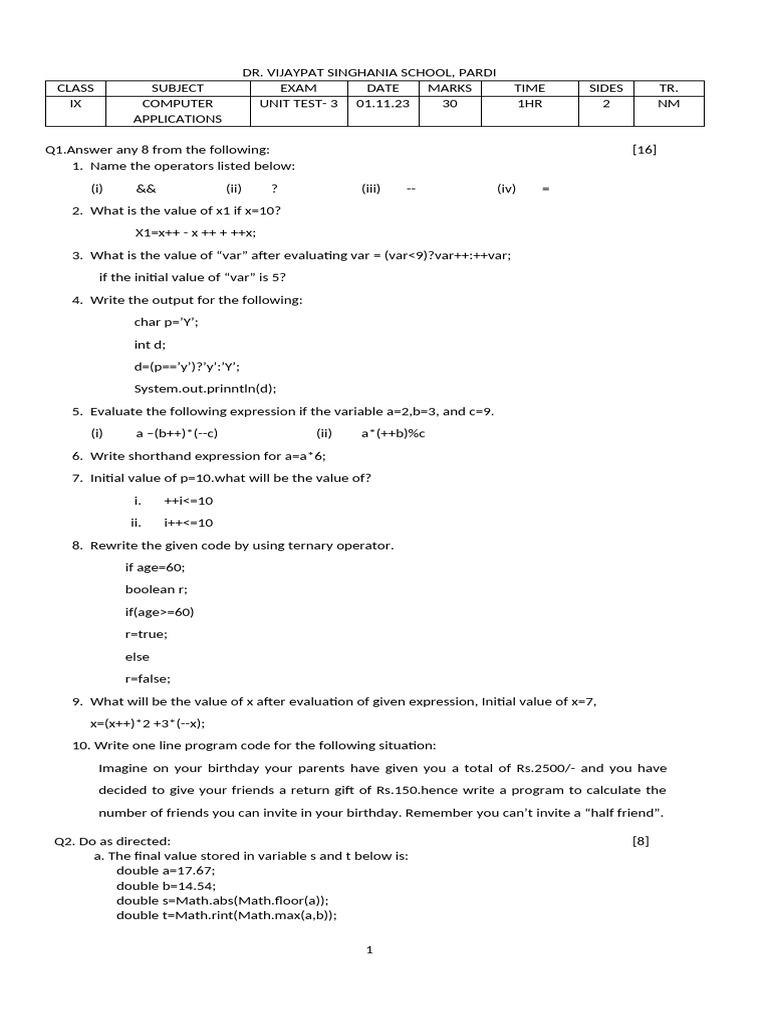 UT3STD9 | PDF | Computer Programming | Computing