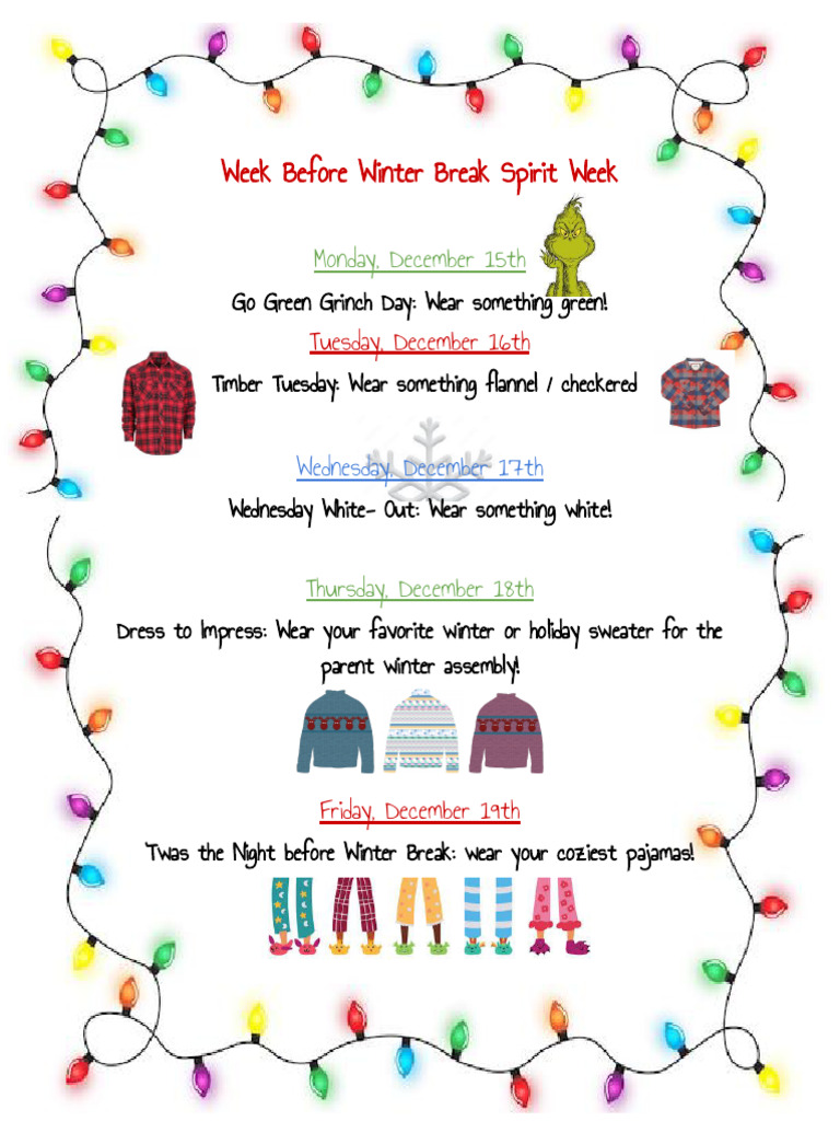 12-15-25 December Spirit Week SY26 | PDF