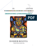Dossier Bolivia: Observatorio Latinoamericano