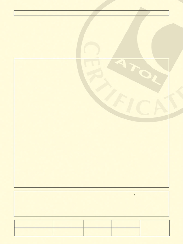 ATOL Certificate BND22357188 | PDF | Aviation