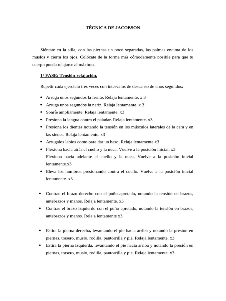 Técnica de Jacobson | PDF