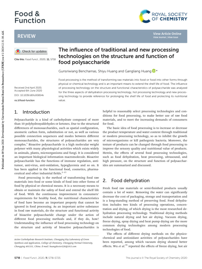 The Influence of Traditional and New Processing Technologies on the ...