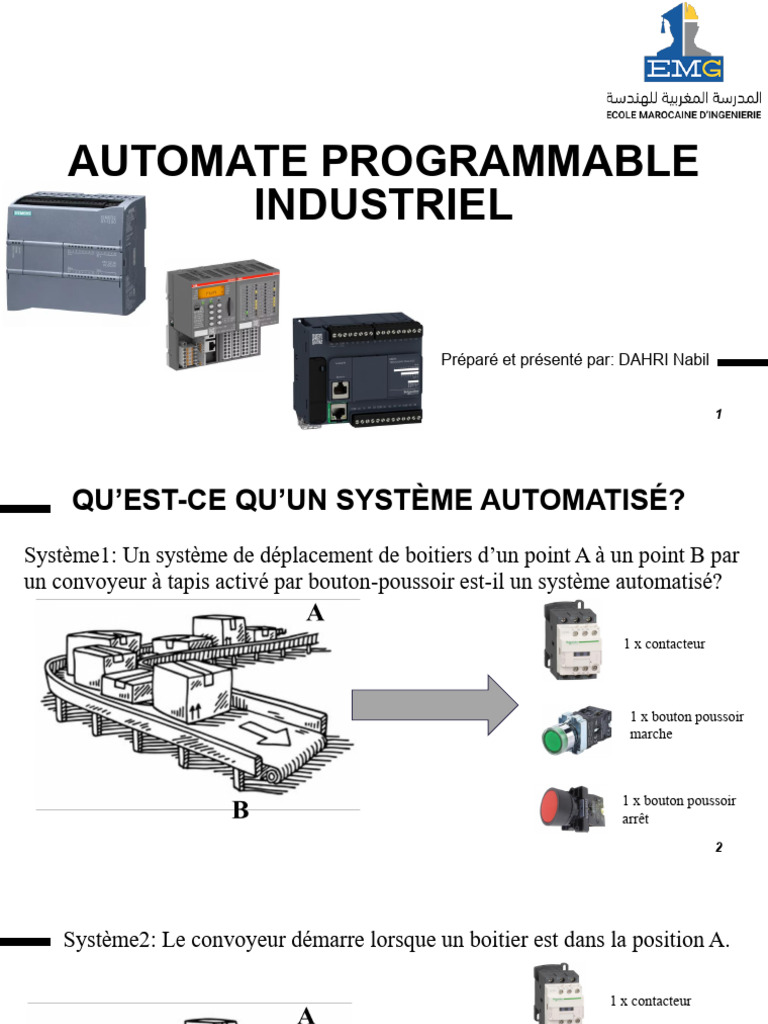 Cours Automate Programmable Industriel v3 GE2TA | PDF | Automate ...