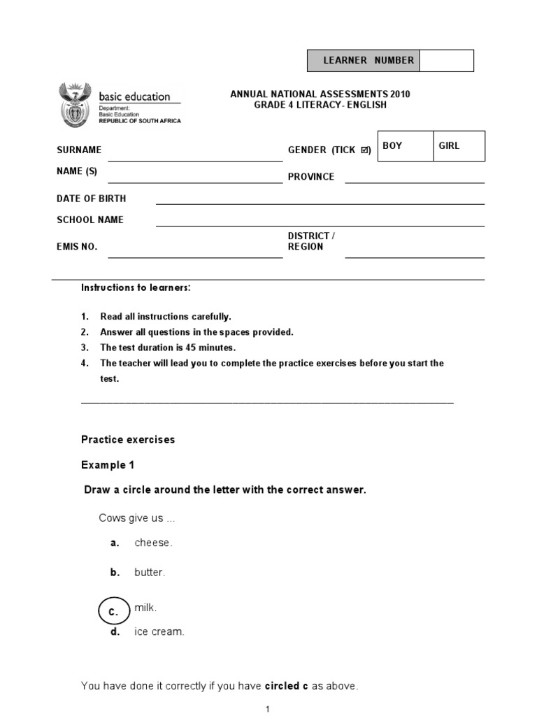grade 4 english language durban vegetables