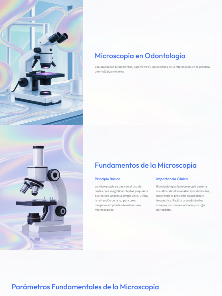 Microscopia en Odontologia | PDF | Óptica | Microscopio