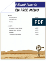 Gluten Free Menu