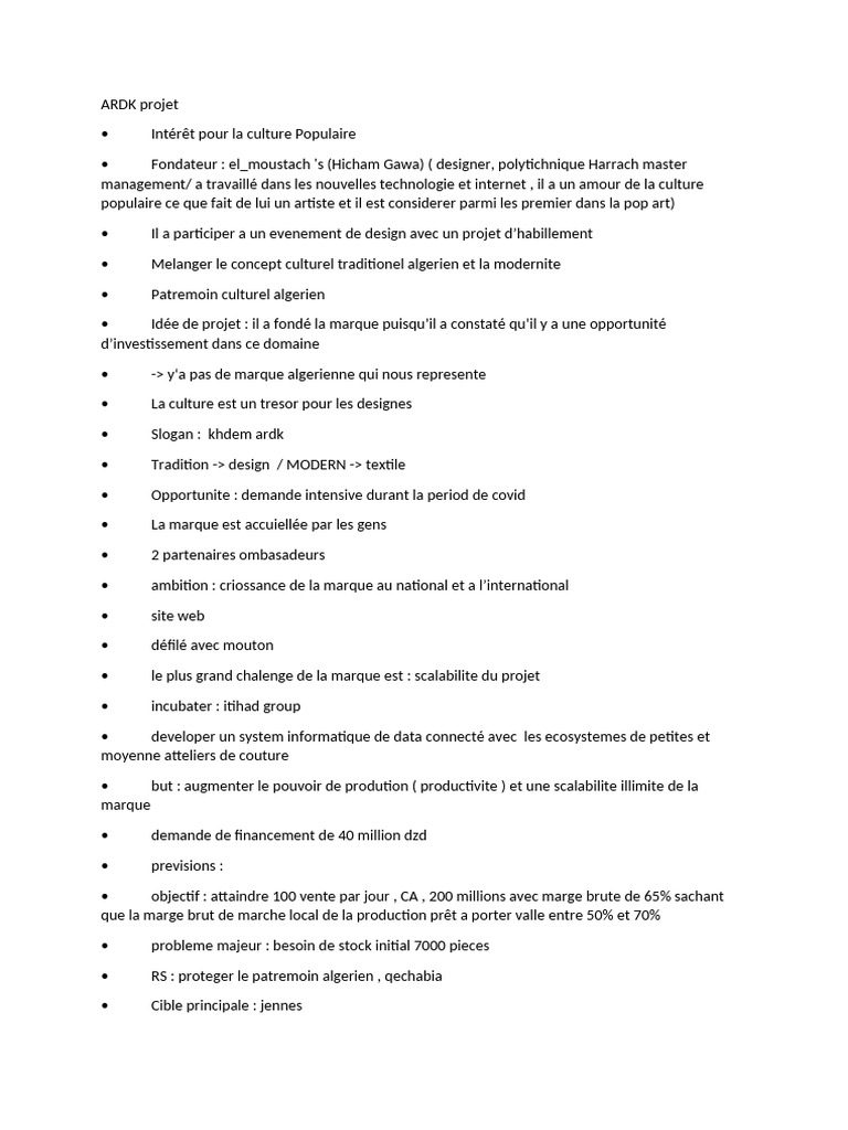 ARDK Projet | PDF