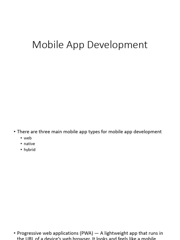 Mobile App Development4 | PDF | Mobile App | Web Application