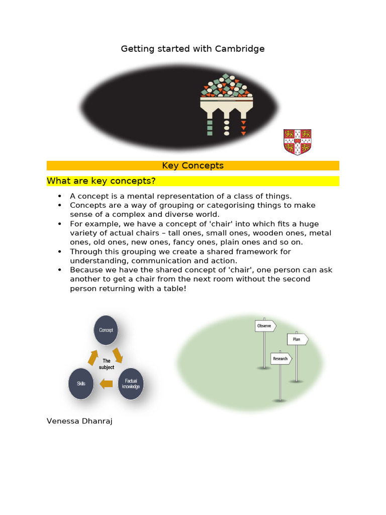 Key Concepts Getting Started With Cambridge | PDF
