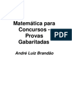 Matemática para Concursos - Provas Gabaritadas - André Luiz Brandão
