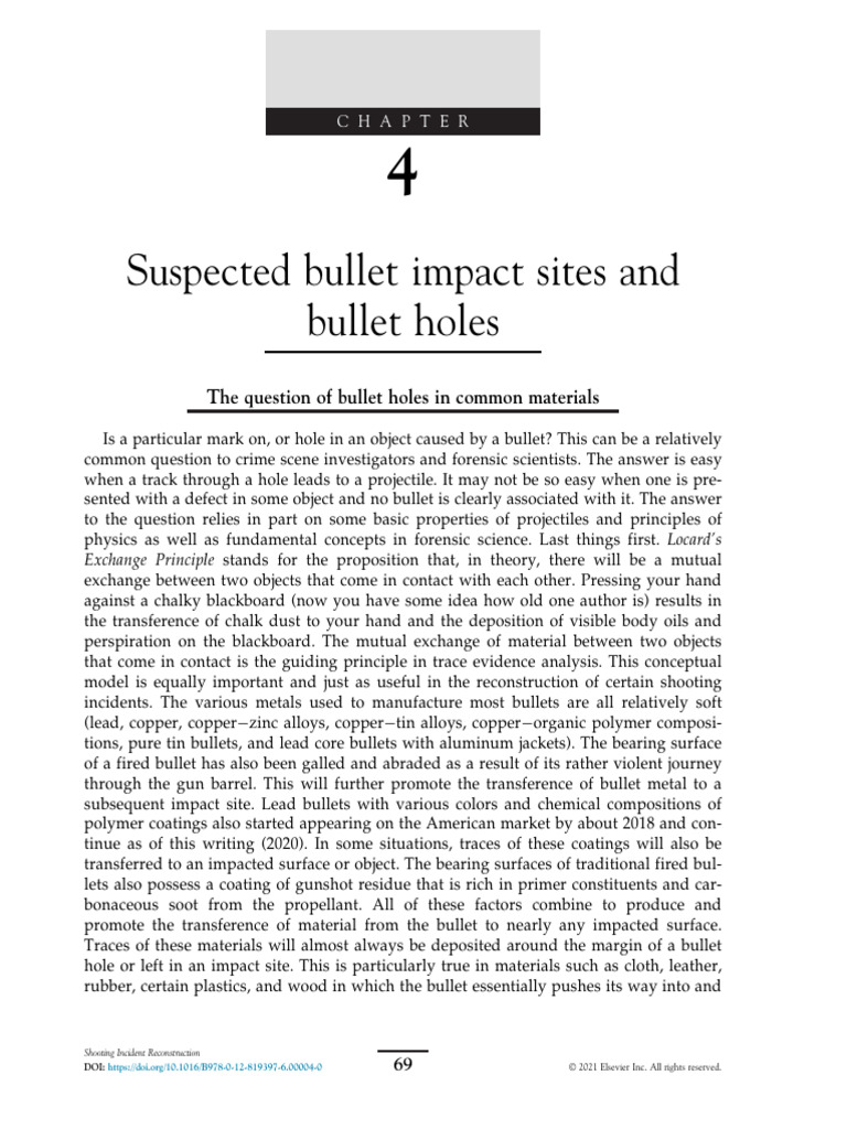 Chapter 4 Suspected Bullet Impact Sites and 2021 Shooting Incident ...