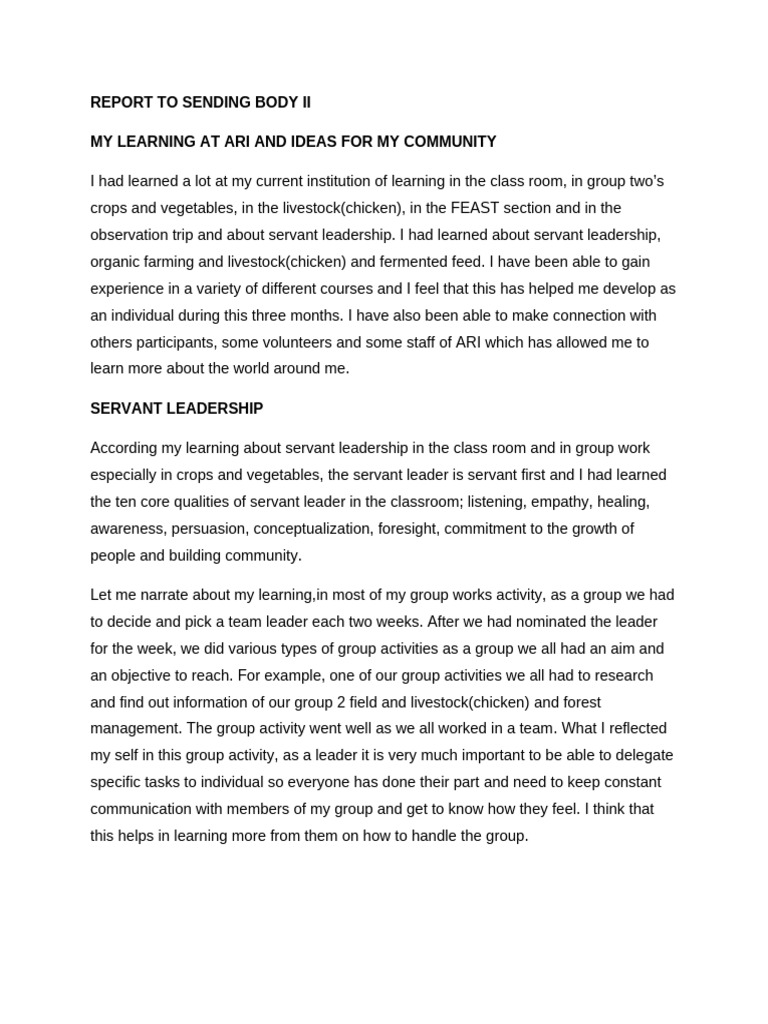 Report+to+Sending+Body+II | PDF | Agriculture | Organic Farming
