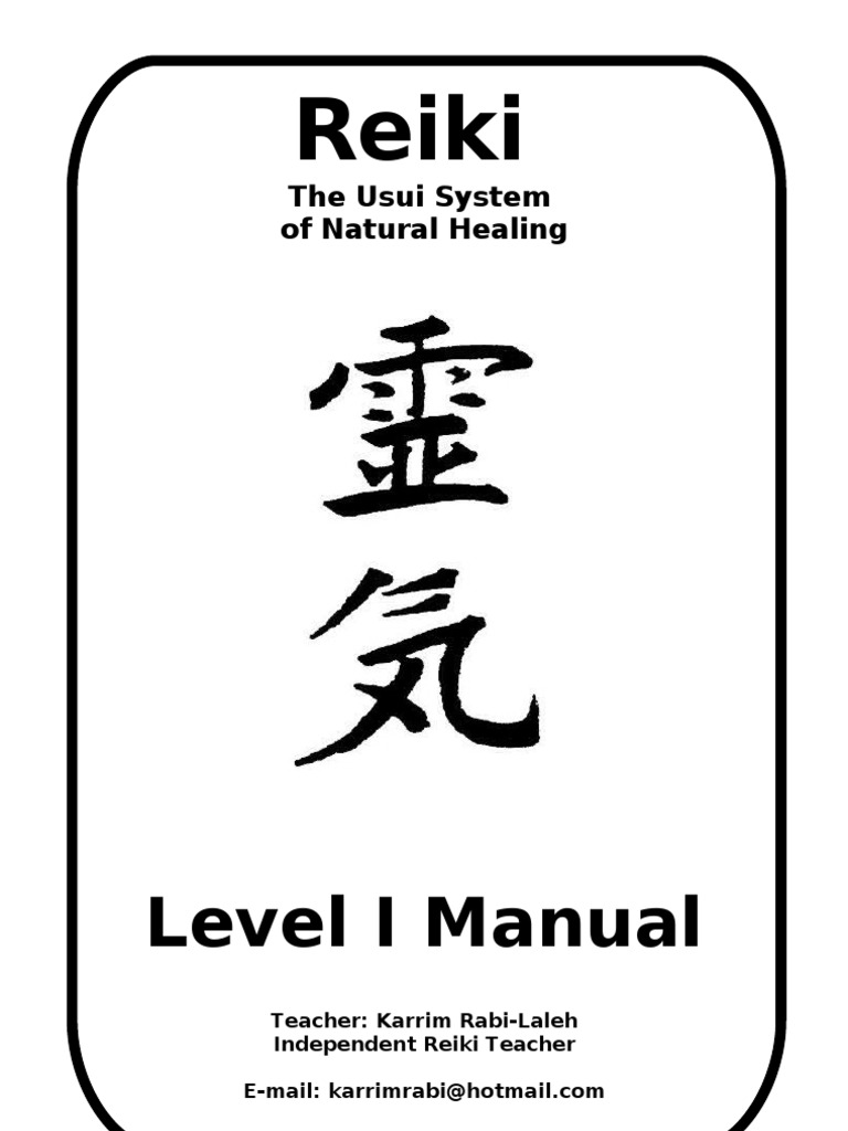 Reiki I Manual Reiki Chakra