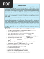 Flight Announcement Script Template | PDF | Flight Attendant | Man Made ...