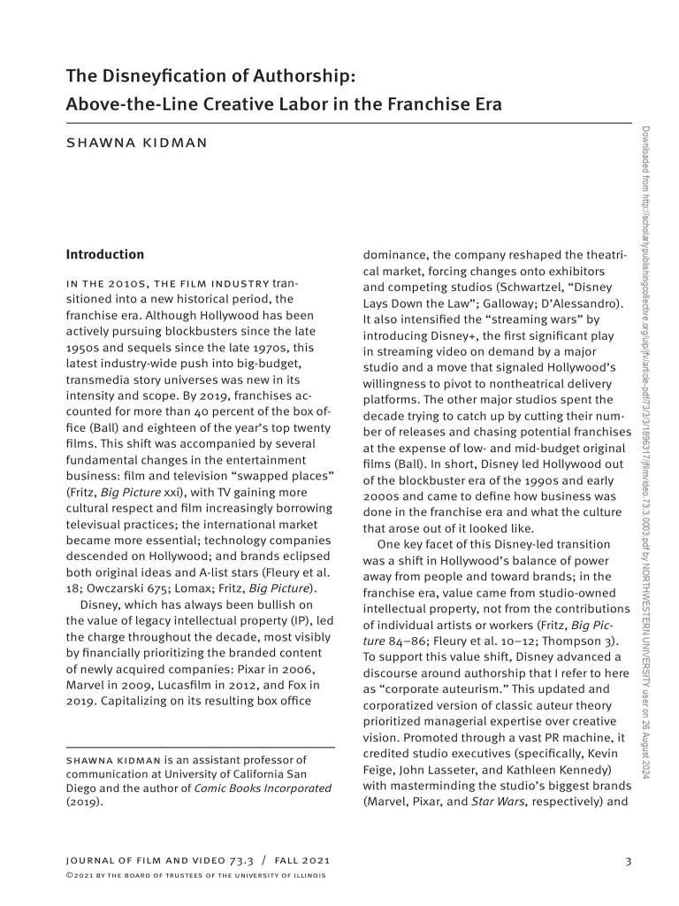 The+Disneyfication+of+Authorship | PDF | Cinema Of The United States ...