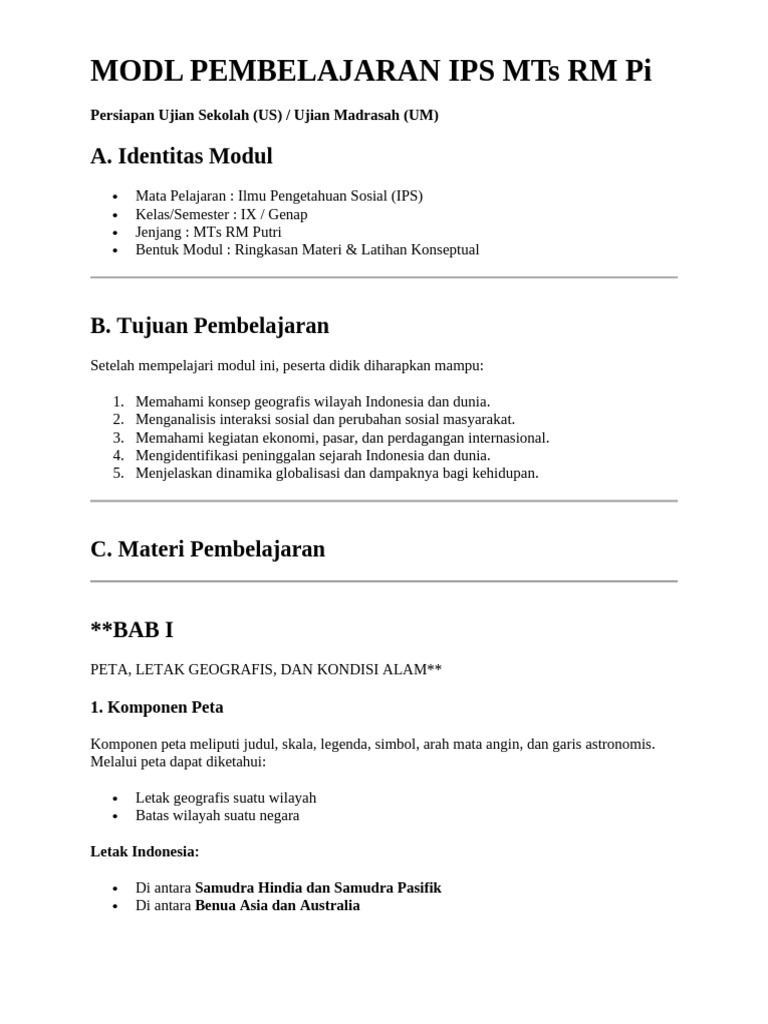 Modul Ips Um 2026 | PDF