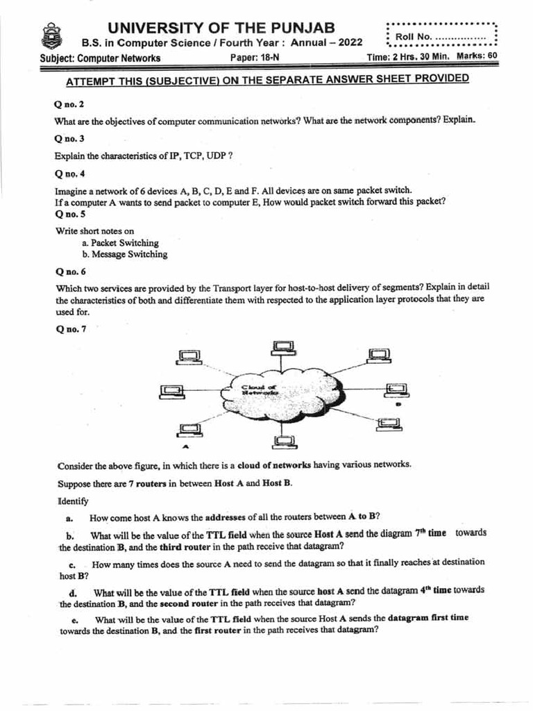 BS-Computer-Science-4th-Year-a22 (1) | PDF | Computer Network | Router ...