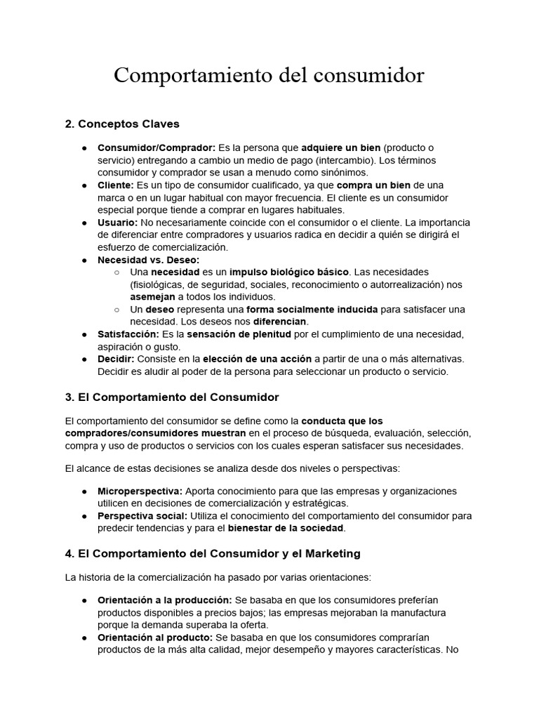 Comportamiento Del Consumidor | PDF | Comportamiento | Los consumidores