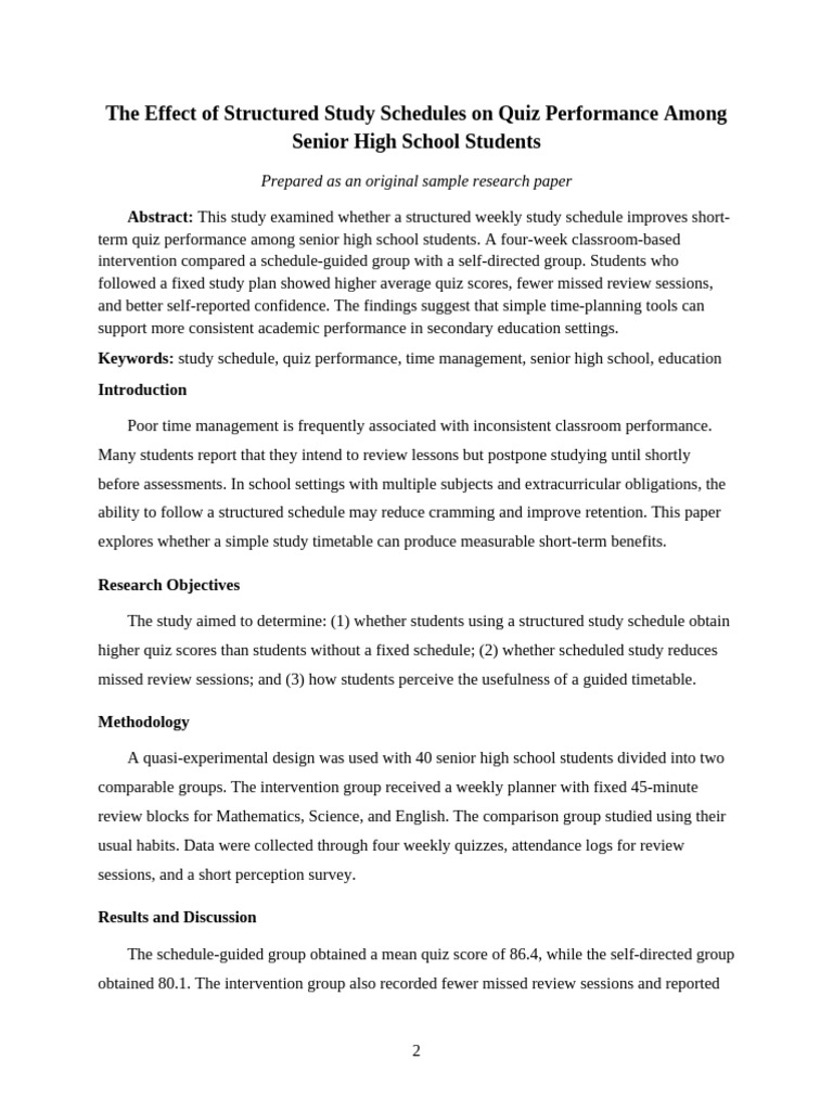 Paper 1 Study Schedules | PDF | Learning | Behavioural Sciences