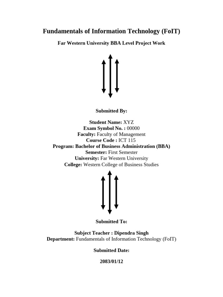 Report Writing Model of BBA | PDF | Computer Data Storage | Central ...
