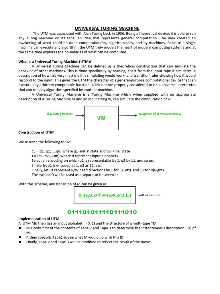 Module 05 Universal Turing Machine | PDF | Computer Science ...
