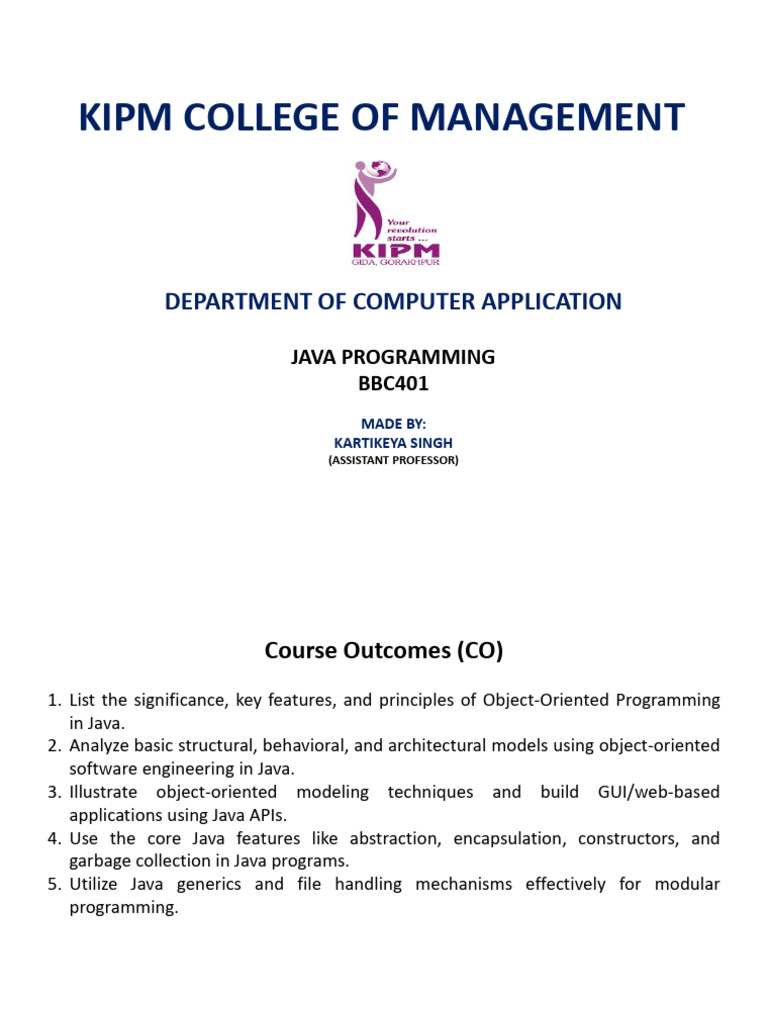 Unit 1 | PDF | Java (Programming Language) | Java Virtual Machine