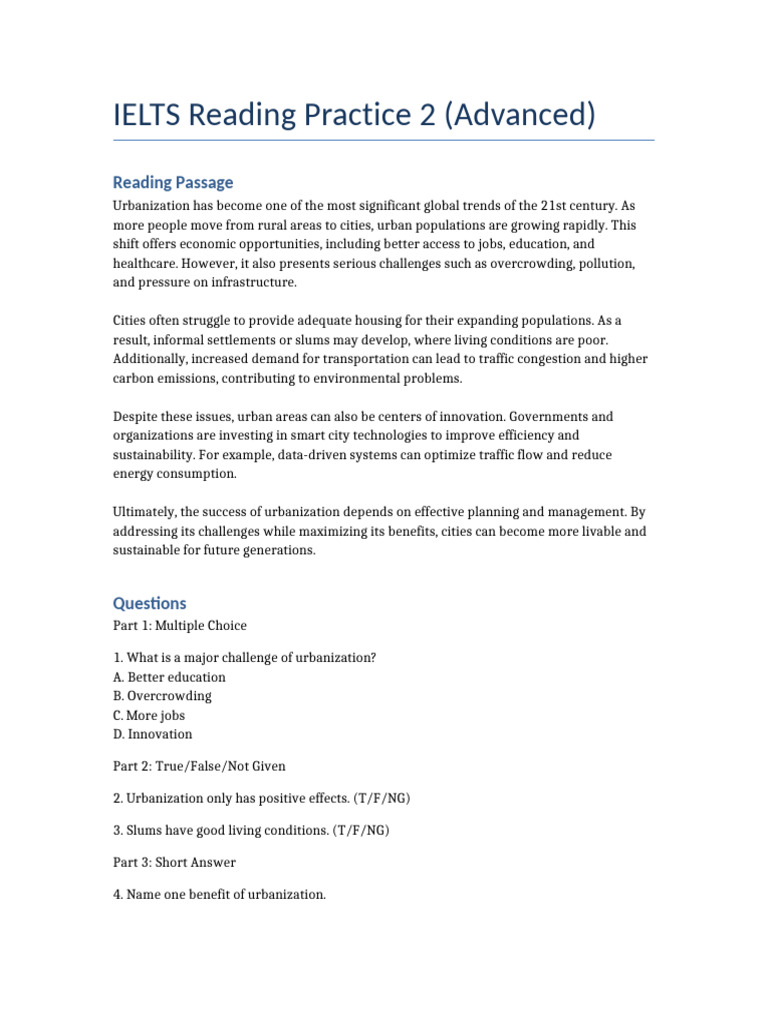 Ielts Reading 2 | PDF