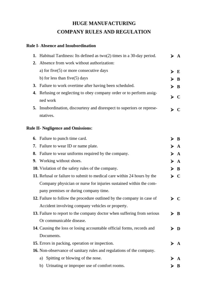 HUGE MANUFACTURING RULES and REGULATIONS | PDF | Justice | Crime & Violence