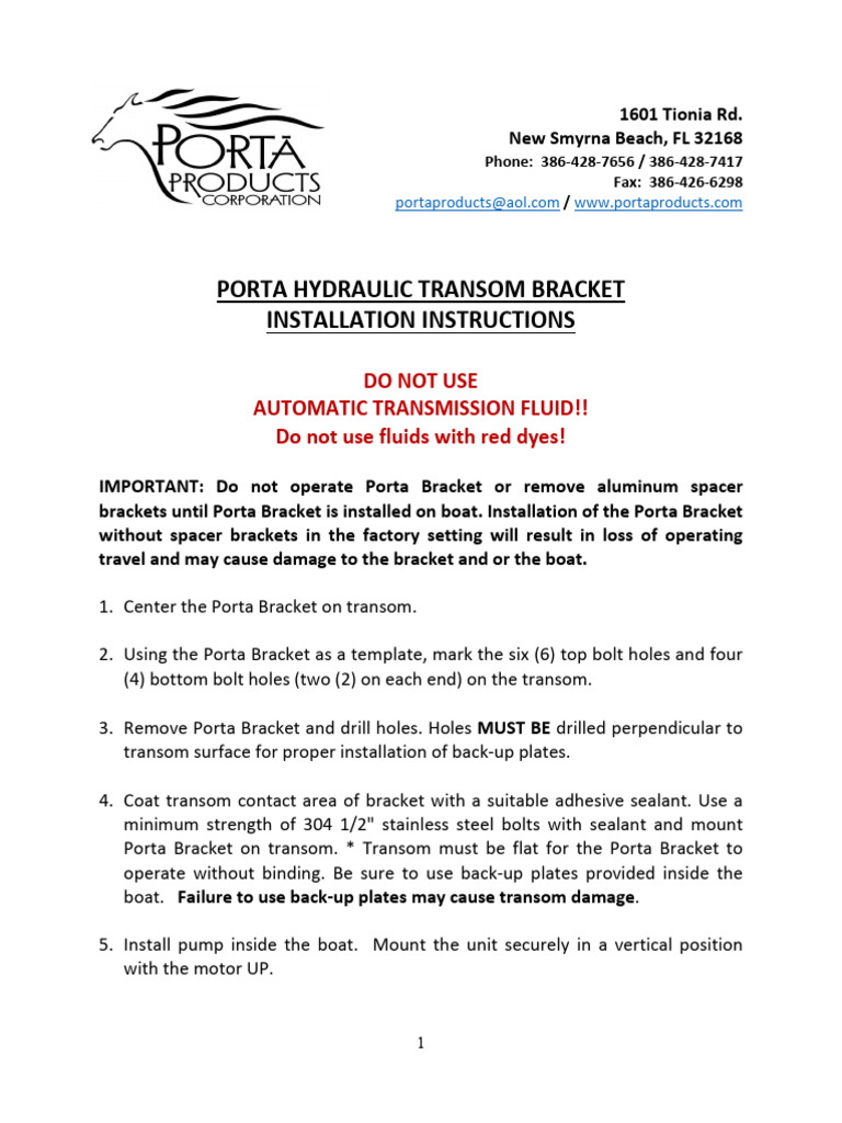 Bracket Installation Instruction Updated With Wire Diagram | PDF ...