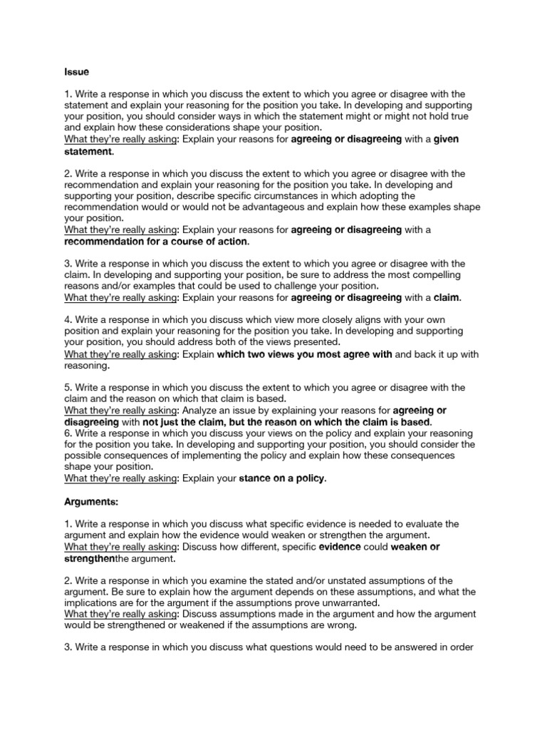 GRE AWA Prompts Explained | PDF | Argument | Evidence