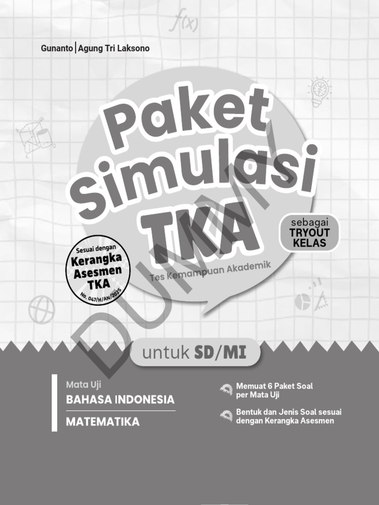 Dummy Digital Simulasi Tka Sdmi (Watermark) | PDF